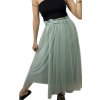 Sukně dlouhá tilová dámská (S/M ONE SIZE) ITALSKÁ MÓDA IMWA23096/DU (Velikost S/M/L, Barva béžová)