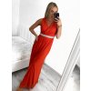 Šaty dlouhé společenské elegantní bez rukávu dámské (S/M ONE SIZE) ITALSKÁ MÓDA IMPSH223598/DU (Velikost S/M/L, Barva růžová)