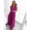 Šaty dlouhé společenské elegantní bez rukávu dámské (S/M ONE SIZE) ITALSKÁ MÓDA IMPSH223598/DU (Velikost S/M/L, Barva růžová)