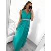 Šaty dlouhé společenské elegantní bez rukávu dámské (S/M ONE SIZE) ITALSKÁ MÓDA IMPSH223598/DU (Velikost S/M/L, Barva růžová)