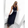Šaty dlouhé společenské elegantní bez rukávu dámské (S/M ONE SIZE) ITALSKÁ MÓDA IMPSH223598/DU (Velikost S/M/L, Barva růžová)