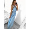 Šaty dlouhé společenské elegantní bez rukávu dámské (S/M ONE SIZE) ITALSKÁ MÓDA IMPSH223598/DU (Velikost S/M/L, Barva růžová)