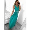 Šaty dlouhé společenské elegantní bez rukávu dámské (S/M ONE SIZE) ITALSKÁ MÓDA IMPSH223598/DU (Velikost S/M/L, Barva růžová)