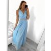 Šaty dlouhé společenské elegantní bez rukávu dámské (S/M ONE SIZE) ITALSKÁ MÓDA IMPSH223598/DU (Velikost S/M/L, Barva růžová)