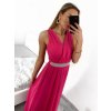 Šaty dlouhé společenské elegantní bez rukávu dámské (S/M ONE SIZE) ITALSKÁ MÓDA IMPSH223598/DU (Velikost S/M/L, Barva růžová)