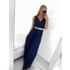 Šaty dlouhé společenské elegantní bez rukávu dámské (S/M ONE SIZE) ITALSKÁ MÓDA IMPSH223598/DU (Velikost S/M/L, Barva růžová)
