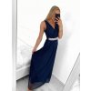 Šaty dlouhé společenské elegantní bez rukávu dámské (S/M ONE SIZE) ITALSKÁ MÓDA IMPSH223598/DU (Velikost S/M/L, Barva růžová)