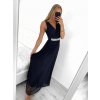 Šaty dlouhé společenské elegantní bez rukávu dámské (S/M ONE SIZE) ITALSKÁ MÓDA IMPSH223598/DU (Velikost S/M/L, Barva růžová)