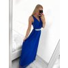 Šaty dlouhé společenské elegantní bez rukávu dámské (S/M ONE SIZE) ITALSKÁ MÓDA IMPSH223598/DU (Velikost S/M/L, Barva růžová)