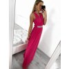 Šaty dlouhé společenské elegantní bez rukávu dámské (S/M ONE SIZE) ITALSKÁ MÓDA IMPSH223598/DU (Velikost S/M/L, Barva růžová)
