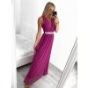 Šaty dlouhé společenské elegantní bez rukávu dámské (S/M ONE SIZE) ITALSKÁ MÓDA IMPSH223598/DU (Velikost S/M/L, Barva růžová)