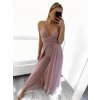Overal/ šaty společenský na ramínka dámské (S/M ONE SIZE) ITALSKÁ MÓDA IMPSH232304/DU (Velikost S/M/L, Barva růžová)
