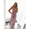 Overal/ šaty společenský na ramínka dámské (S/M ONE SIZE) ITALSKÁ MÓDA IMPSH232304/DU (Velikost S/M/L, Barva růžová)