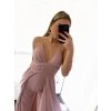Overal/ šaty společenský na ramínka dámské (S/M ONE SIZE) ITALSKÁ MÓDA IMPSH232304/DU (Velikost S/M/L, Barva růžová)