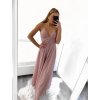 Overal/ šaty společenský na ramínka dámské (S/M ONE SIZE) ITALSKÁ MÓDA IMPSH232304/DU (Velikost S/M/L, Barva růžová)