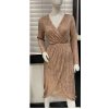 Šaty elegantní třpytivé s flitry dlouhý rukáv dámské (S/M ONE SIZE) ITALSKÁ MÓDA IMWKK223789/DR