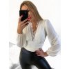 Top/halenka dlouhý rukáv dámské (S/M ONE SIZE) ITALSKÁ MÓDA IMM23LS26879/DU (Velikost S/M/L, Barva bílá)