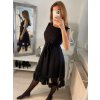 Šaty elegantní letní bez rukávu dámské (S/M/L ONE SIZE) ITALSKÁ MÓDA IM923NELA/DU (Velikost S/M/L, Barva bílá)