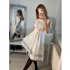 Šaty elegantní letní bez rukávu dámské (S/M/L ONE SIZE) ITALSKÁ MÓDA IM923NELA/DU (Velikost S/M/L, Barva bílá)
