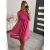 Šaty elegantní letní bez rukávu dámské (S/M/L ONE SIZE) ITALSKÁ MÓDA IM923NELA/DU (Velikost S/M/L, Barva bílá)