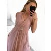 Šaty elegantní tylové dlouhé bez rukávu společenské dámské (S/M ONE SIZE) ITALSKÁ MÓDA IMM239075/DU (Velikost S/M/L, Barva Černá)