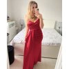 Šaty dlouhé elegantní společenské na ramínka dámské (S/M ONE SIZE) ITALSKÁ MÓDA IMPBB23B23376/DU (Velikost S/M/L, Barva Černá)