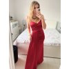 Šaty dlouhé elegantní společenské na ramínka dámské (S/M ONE SIZE) ITALSKÁ MÓDA IMPBB23B23376/DU (Velikost S/M/L, Barva Černá)