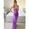 Šaty dlouhé elegantní společenské na ramínka dámské (S/M ONE SIZE) ITALSKÁ MÓDA IMPBB23B23376/DU (Velikost S/M/L, Barva Černá)