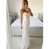 Šaty dlouhé elegantní společenské na ramínka dámské (S/M ONE SIZE) ITALSKÁ MÓDA IMPBB23B23376/DU (Velikost S/M/L, Barva Černá)