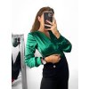 Body alá halenka elegantní saténové dlouhý rukáv dámské (S/M ONE SIZE) ITALSKÁ MÓDA IMM2333030/DU (Velikost S/M/L, Barva růžová)