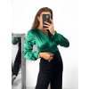 Body alá halenka elegantní saténové dlouhý rukáv dámské (S/M ONE SIZE) ITALSKÁ MÓDA IMM2333030/DU (Velikost S/M/L, Barva růžová)