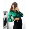 Body alá halenka elegantní saténové dlouhý rukáv dámské (S/M ONE SIZE) ITALSKÁ MÓDA IMM2333030/DU (Velikost S/M/L, Barva růžová)