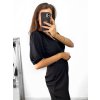 Top s krajkou krátký rukáv dámský (S/M ONE SIZE) ITALSKÁ MÓDA IMM2327419/DU