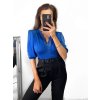 Top s krajkou krátký rukáv dámský (S/M ONE SIZE) ITALSKÁ MÓDA IMM2327419/DU