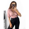Top s krajkou krátký rukáv dámský (S/M ONE SIZE) ITALSKÁ MÓDA IMM2327419/DU