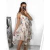 Šaty letní na ramínka dámské (S/M ONE SIZE) ITALSKÁ MÓDA IMPSH2321228B/DU (Velikost S/M/L, Barva bílá)