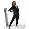 Overal dlouhý dlouhý rukáv dámský (S/M ONE SIZE) ITALSKÁ MÓDA IMPGM237080/DU (Velikost S/M/L, Barva Černá)