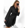 Šaty elegantní dlouhý rukáv dámské (S/M ONE SIZE) ITALSKÁ MÓDA IMM23M56086/DU (Velikost S/M/L, Barva Černá)