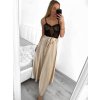 Sukně dlouhá dámská (S/M ONE SIZE) ITALSKá MODA IM323026/DU (Velikost S/M/L, Barva béžová)