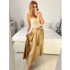 Sukně dlouhá dámská (S/M ONE SIZE) ITALSKá MODA IM323026/DU (Velikost S/M/L, Barva béžová)