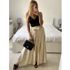 Sukně dlouhá dámská (S/M ONE SIZE) ITALSKá MODA IM323026/DU (Velikost S/M/L, Barva béžová)