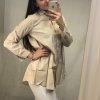 Košile dlouhý rukáv dámská (S-L) ITALSKÁ MÓDA IMWD21K8570/DR (Velikost L/XL, Barva béžová smetanová)