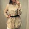 Košile dlouhý rukáv dámská (S-L) ITALSKÁ MÓDA IMWD21K8570/DR (Velikost L/XL, Barva béžová smetanová)