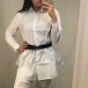 Košile dlouhý rukáv dámská (S-L) ITALSKÁ MÓDA IMWD21K8570/DR (Velikost L/XL, Barva béžová smetanová)