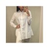 Košile dlouhý rukáv dámská (S-L) ITALSKÁ MÓDA IMWD21K8570/DR (Velikost L/XL, Barva béžová smetanová)