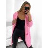 Cardigan pletený tenký dlouhý rukáv dámský (S/M/L ONE SIZE) ITALSKÁ MÓDA IMWL21118/DU (Velikost S/M/L, Barva modrá)