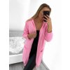 Cardigan pletený tenký dlouhý rukáv dámský (S/M/L ONE SIZE) ITALSKÁ MÓDA IMWL21118/DU (Velikost S/M/L, Barva modrá)