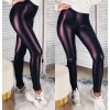 Legíny koženkové zateplené dlouhé dámské  (s-xl)  hello missM180 (Velikost L, Barva Černá)