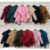 Kabát krátký flaušový dlouhý rukáv dámský (S/M ONE SIZE) ITALSKÁ MÓDA IMWY21494/DU (Velikost S/M/L, Barva Černá)