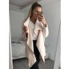 Kabát krátký flaušový dlouhý rukáv dámský (S/M ONE SIZE) ITALSKÁ MÓDA IMWY21494/DU (Velikost S/M/L, Barva Černá)